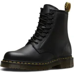 Dr. Martens Air Wair Safety Toe Soft Wair Smooth Leather Lace Work Boots NEW 7